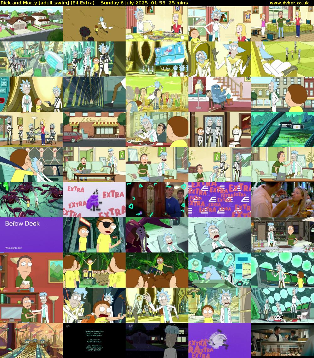 Rick and Morty [adult swim] (E4 Extra) Sunday 6 July 2025 01:55 - 02:20