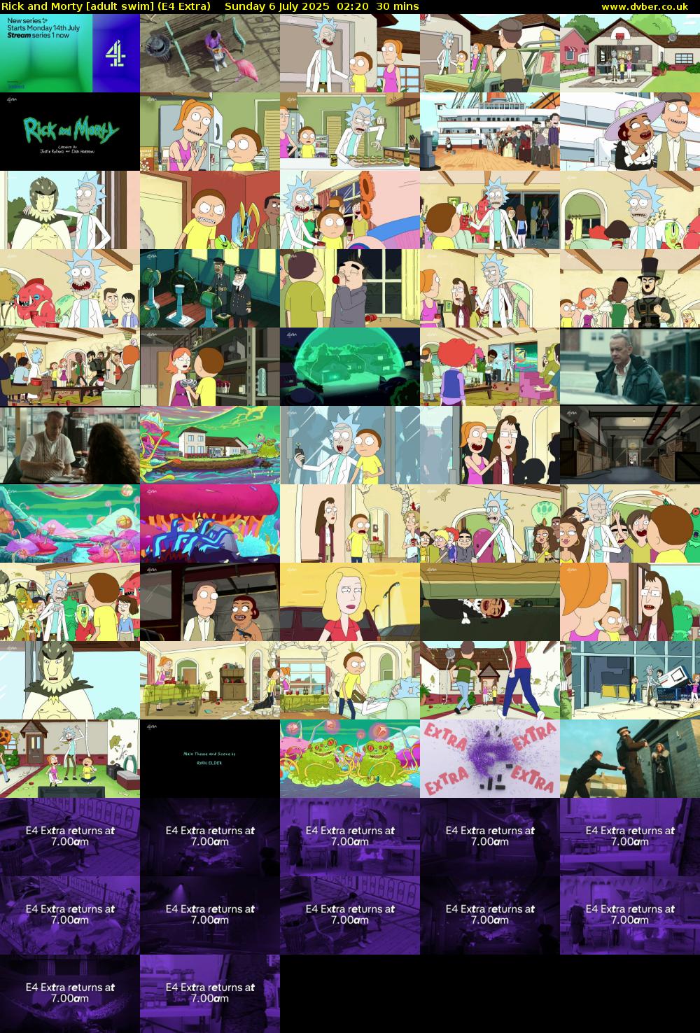 Rick and Morty [adult swim] (E4 Extra) Sunday 6 July 2025 02:20 - 02:50