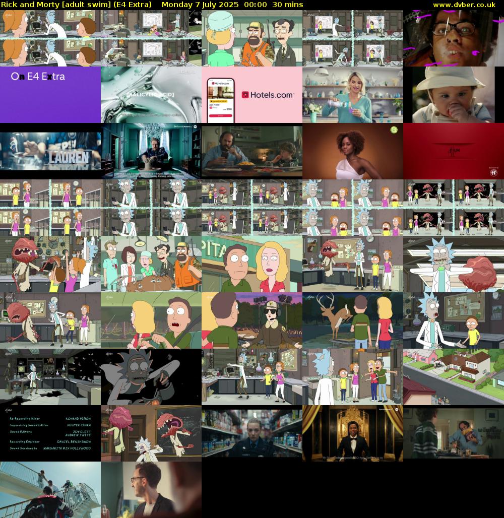 Rick and Morty [adult swim] (E4 Extra) Monday 7 July 2025 00:00 - 00:30