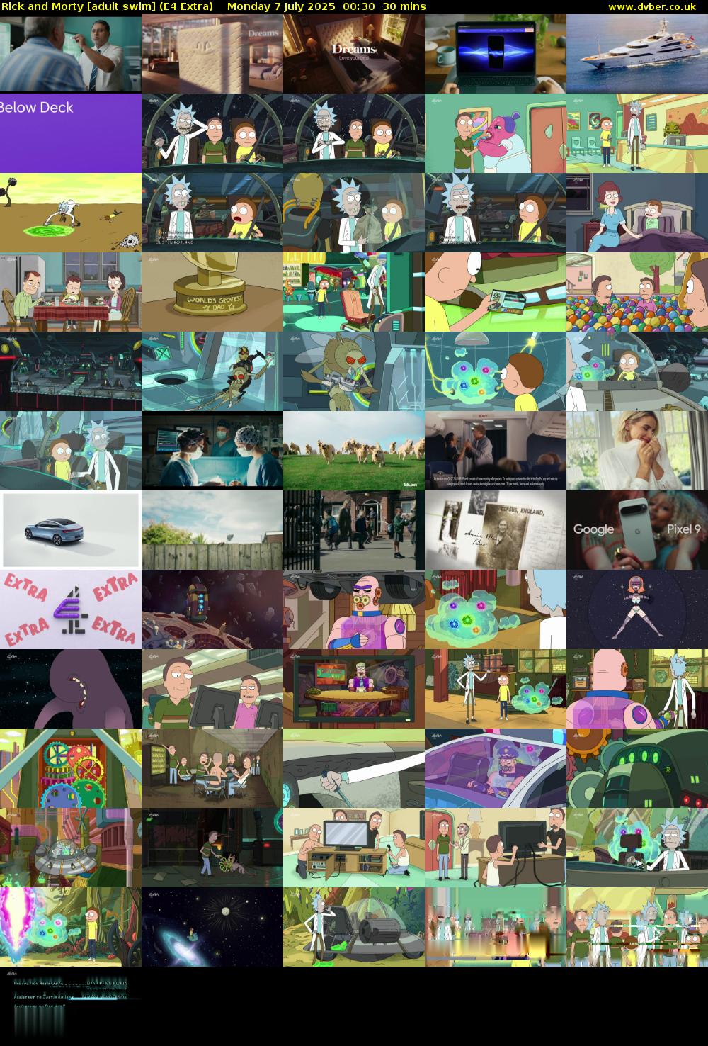 Rick and Morty [adult swim] (E4 Extra) Monday 7 July 2025 00:30 - 01:00