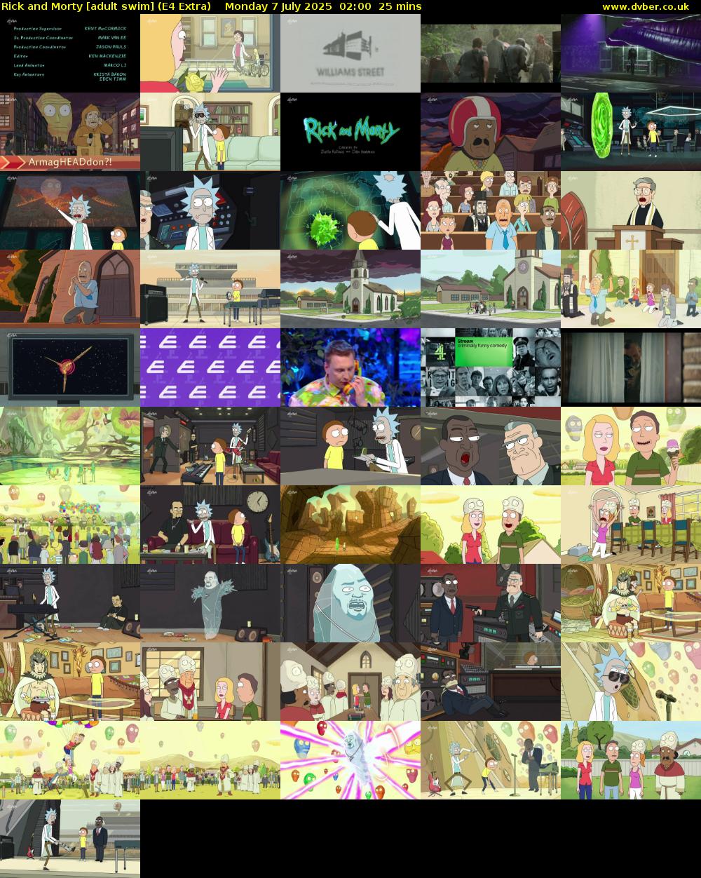 Rick and Morty [adult swim] (E4 Extra) Monday 7 July 2025 02:00 - 02:25