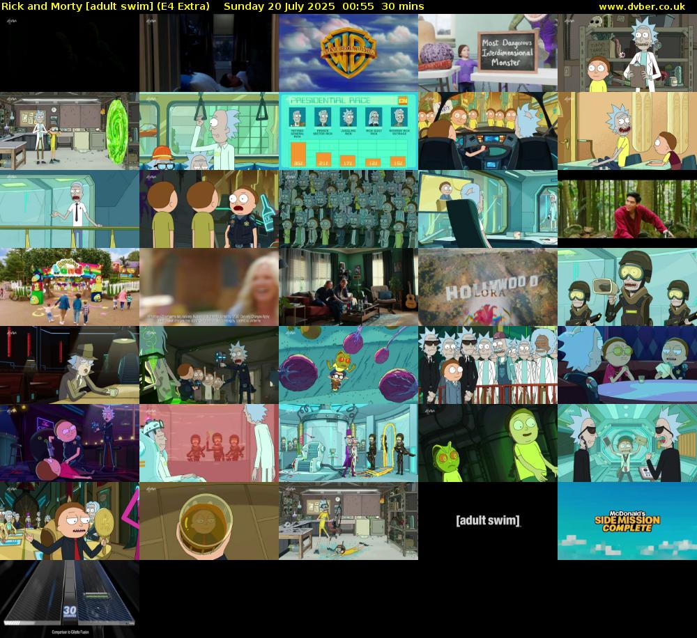 Rick and Morty [adult swim] (E4 Extra) Sunday 20 July 2025 00:55 - 01:25