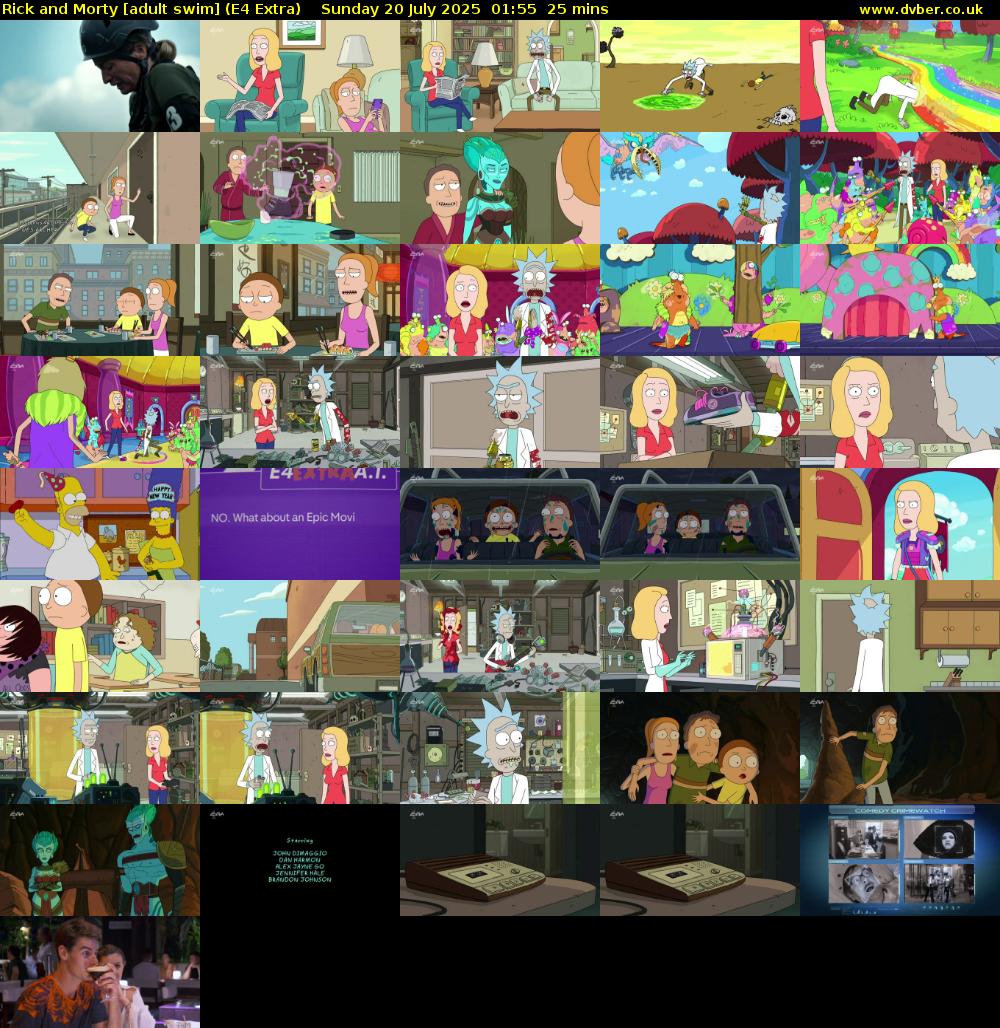 Rick and Morty [adult swim] (E4 Extra) Sunday 20 July 2025 01:55 - 02:20