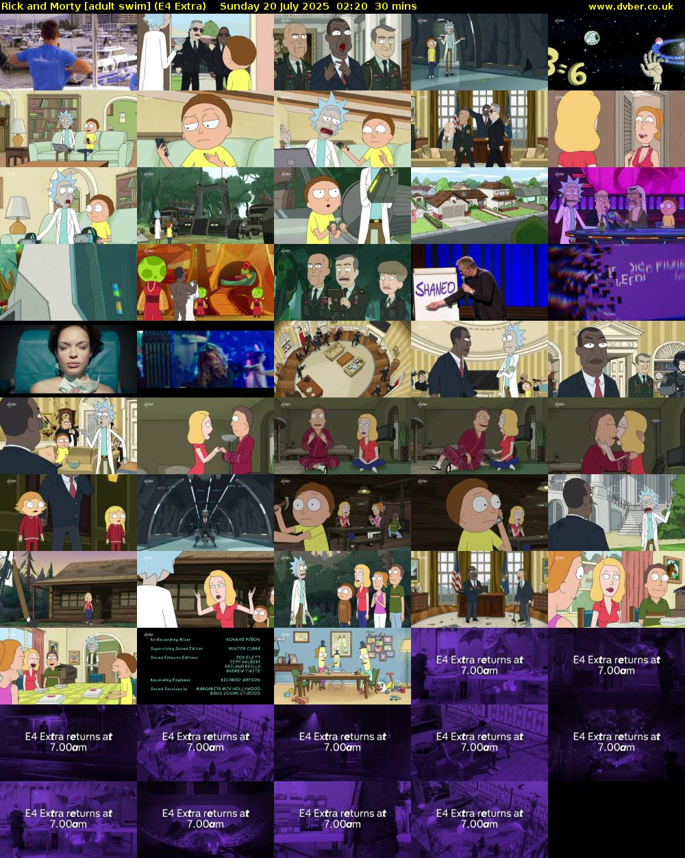 Rick and Morty [adult swim] (E4 Extra) Sunday 20 July 2025 02:20 - 02:50
