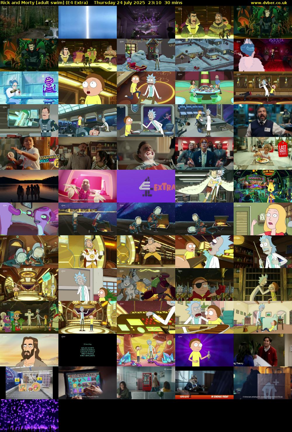 Rick and Morty [adult swim] (E4 Extra) Thursday 24 July 2025 23:10 - 23:40