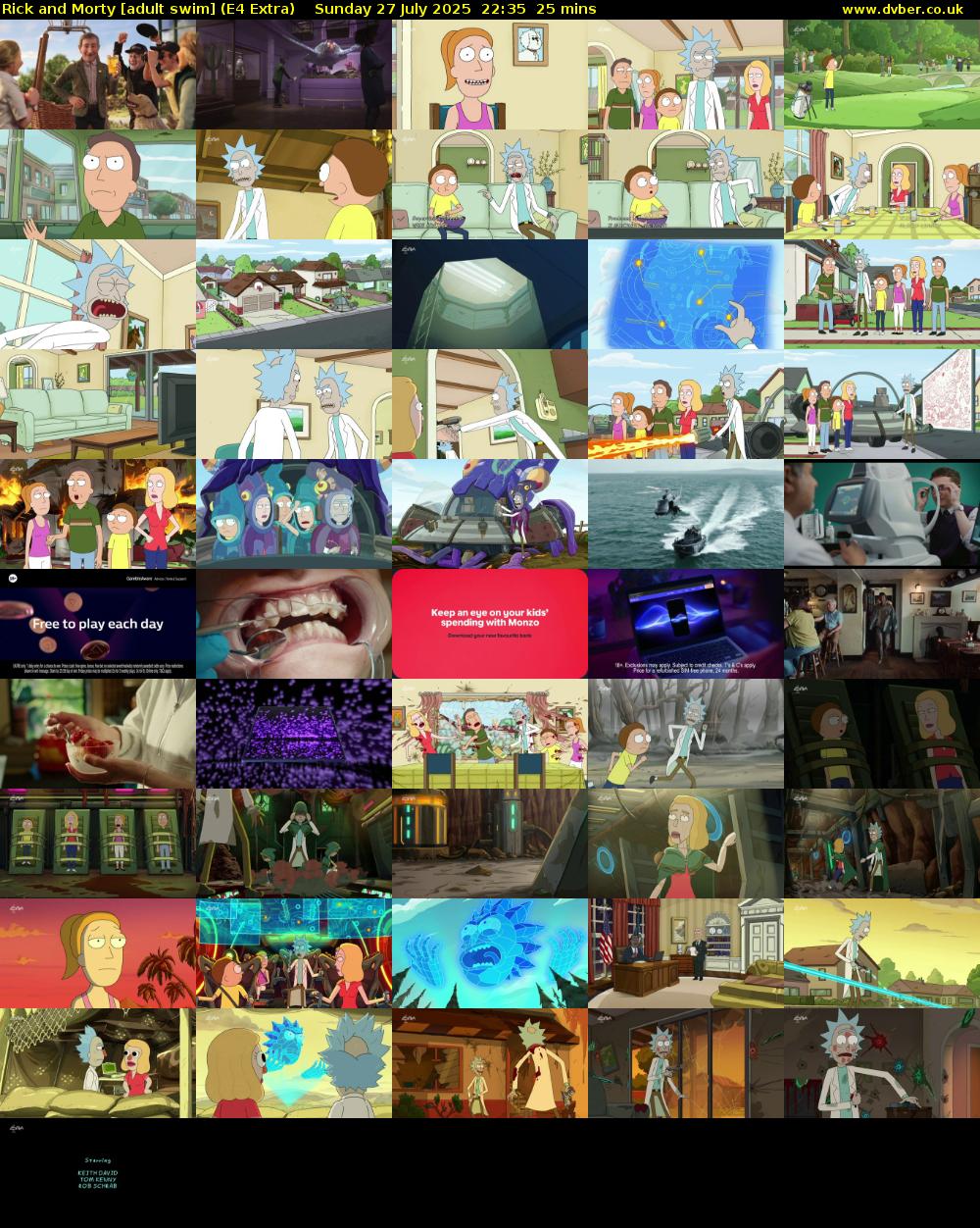 Rick and Morty [adult swim] (E4 Extra) Sunday 27 July 2025 22:35 - 23:00
