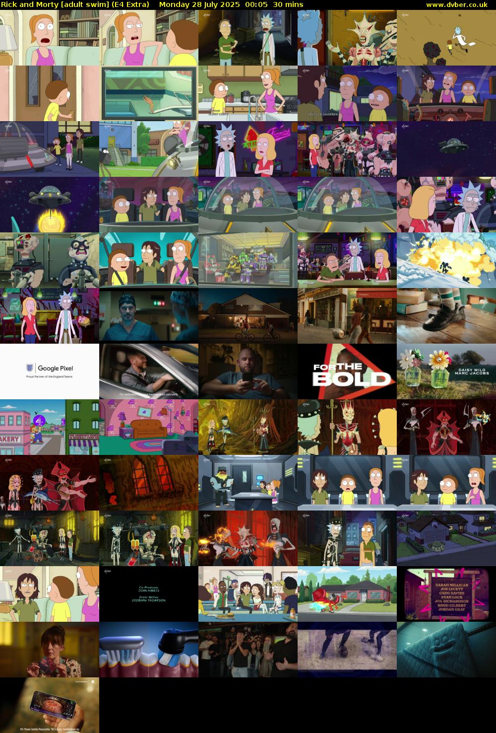 Rick and Morty [adult swim] (E4 Extra) Monday 28 July 2025 00:05 - 00:35