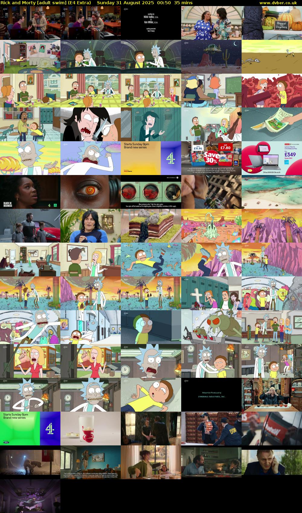Rick and Morty [adult swim] (E4 Extra) Sunday 31 August 2025 00:50 - 01:25