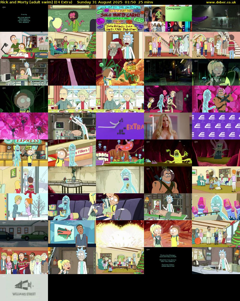 Rick and Morty [adult swim] (E4 Extra) Sunday 31 August 2025 01:50 - 02:15