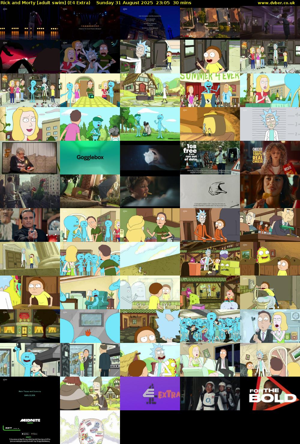 Rick and Morty [adult swim] (E4 Extra) Sunday 31 August 2025 23:05 - 23:35