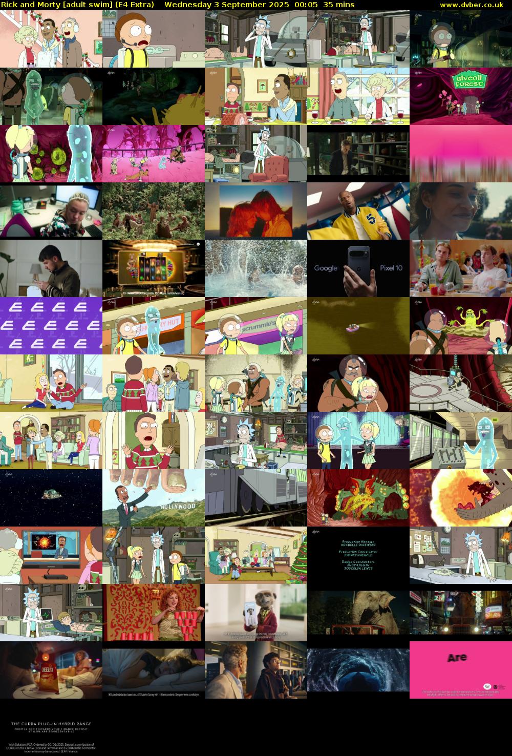 Rick and Morty [adult swim] (E4 Extra) Wednesday 3 September 2025 00:05 - 00:40