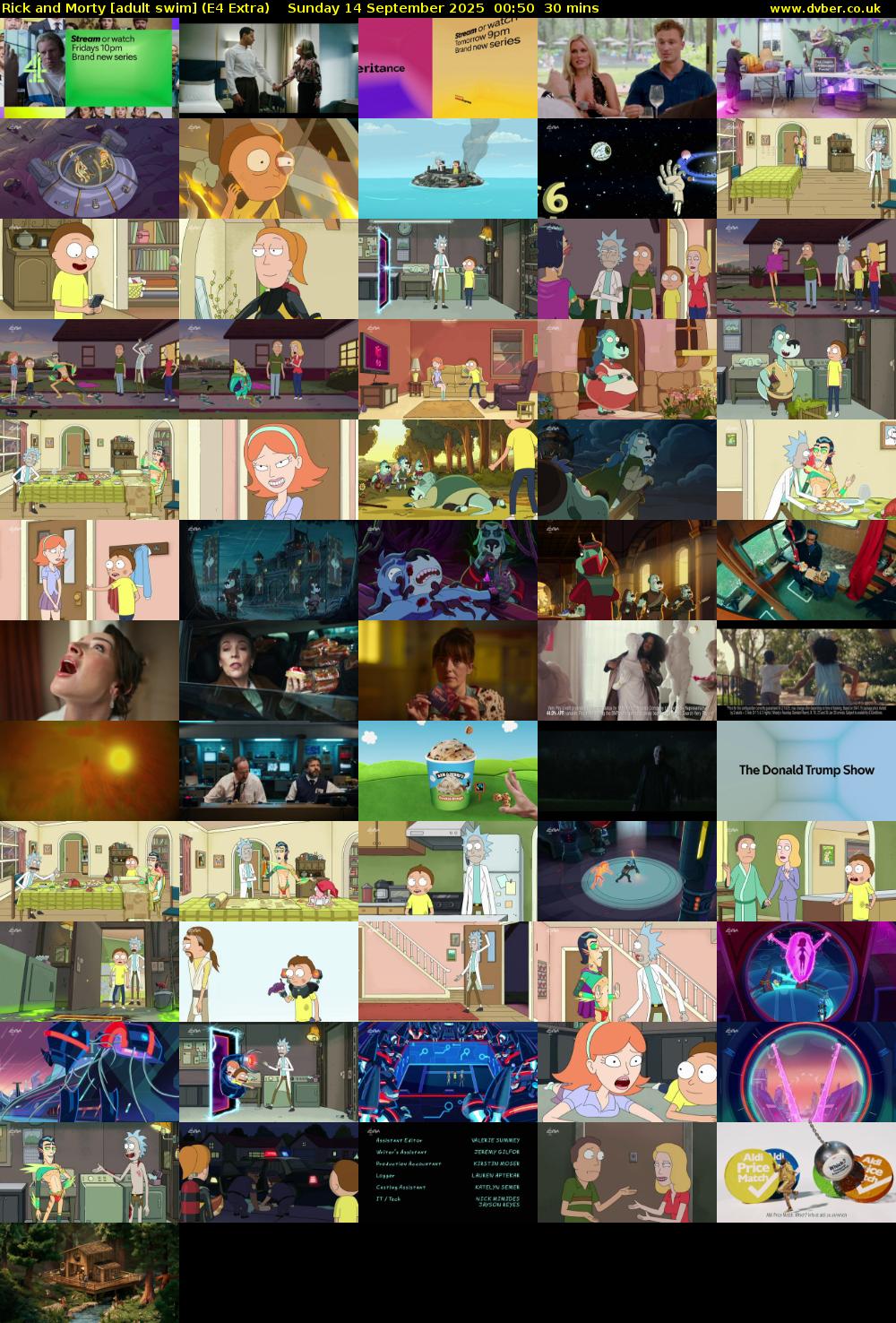 Rick and Morty [adult swim] (E4 Extra) Sunday 14 September 2025 00:50 - 01:20