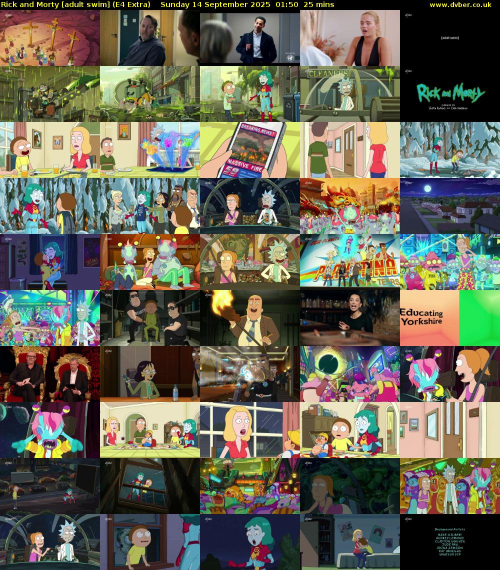 Rick and Morty [adult swim] (E4 Extra) Sunday 14 September 2025 01:50 - 02:15