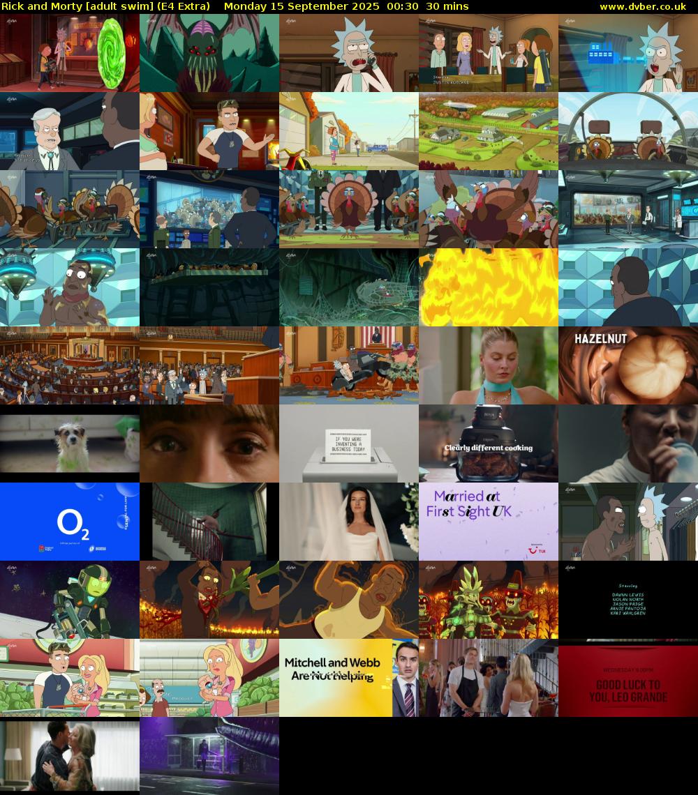 Rick and Morty [adult swim] (E4 Extra) Monday 15 September 2025 00:30 - 01:00