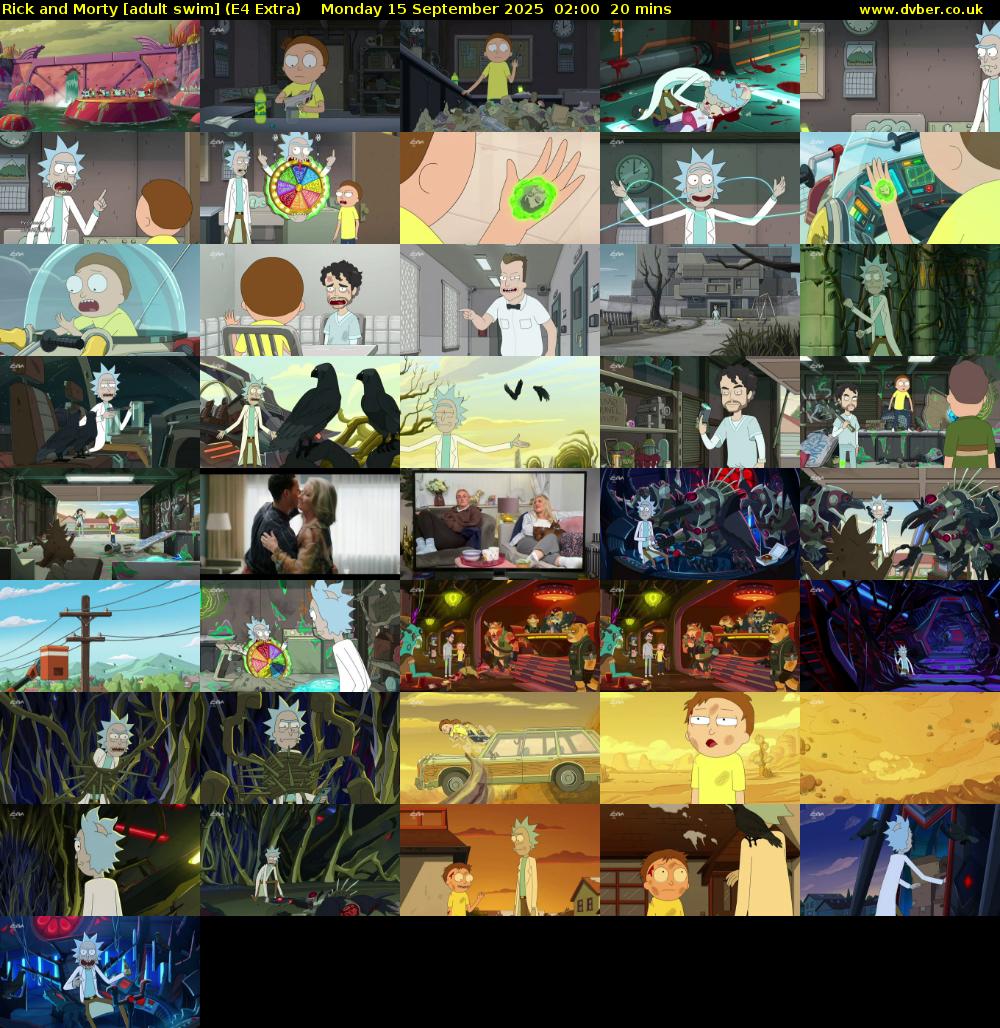 Rick and Morty [adult swim] (E4 Extra) Monday 15 September 2025 02:00 - 02:20
