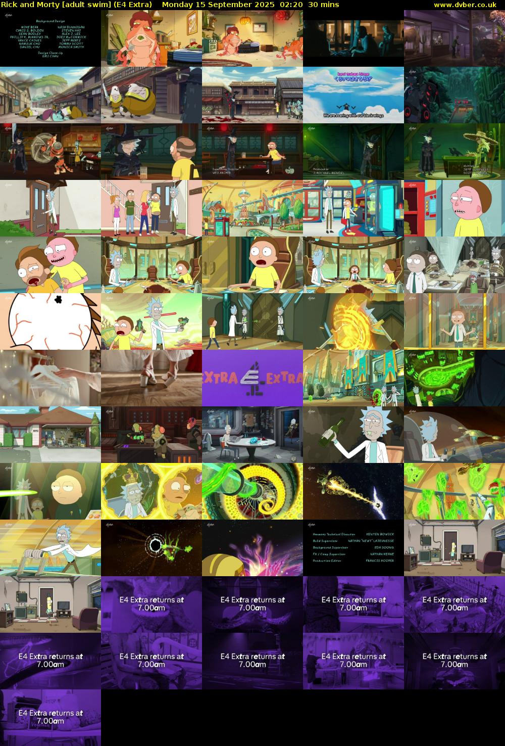 Rick and Morty [adult swim] (E4 Extra) Monday 15 September 2025 02:20 - 02:50