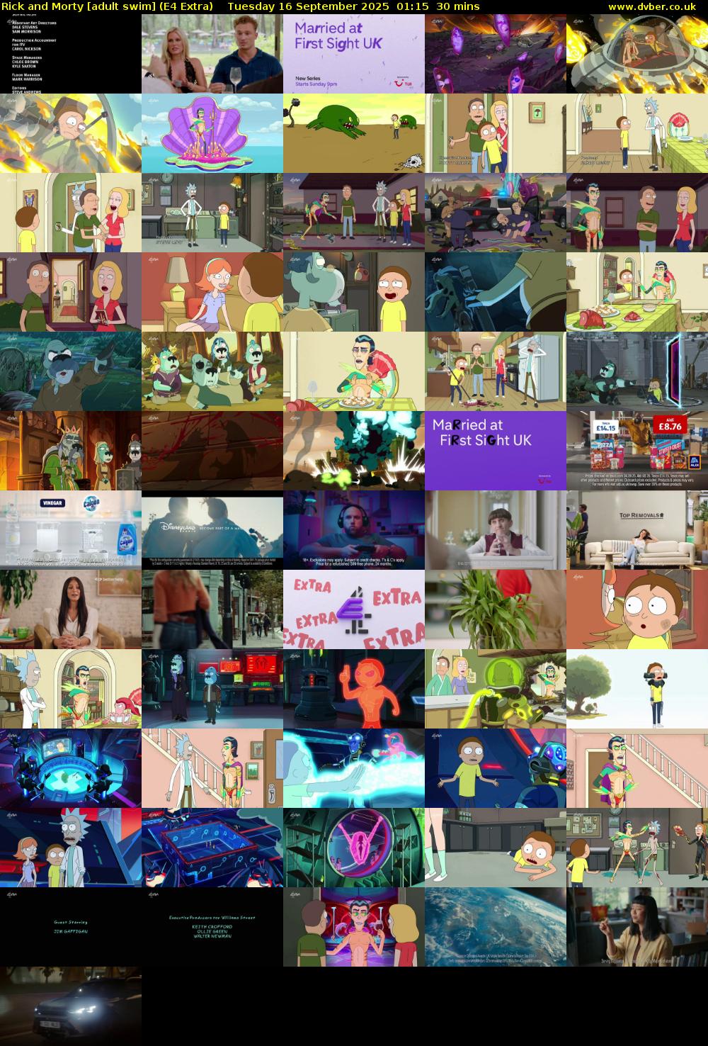 Rick and Morty [adult swim] (E4 Extra) Tuesday 16 September 2025 01:15 - 01:45