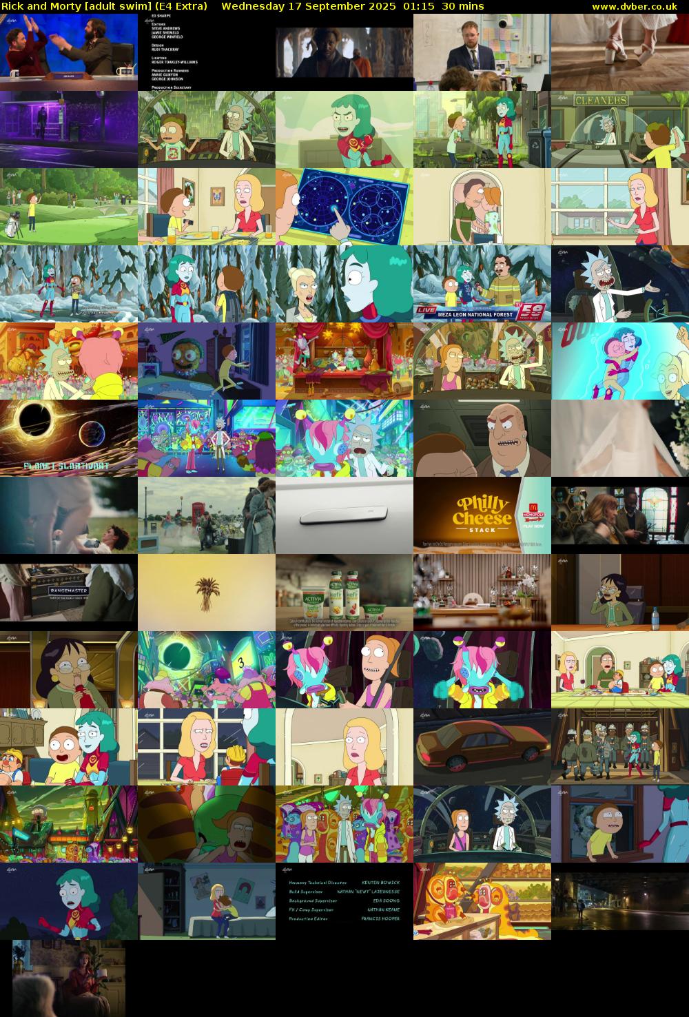 Rick and Morty [adult swim] (E4 Extra) Wednesday 17 September 2025 01:15 - 01:45