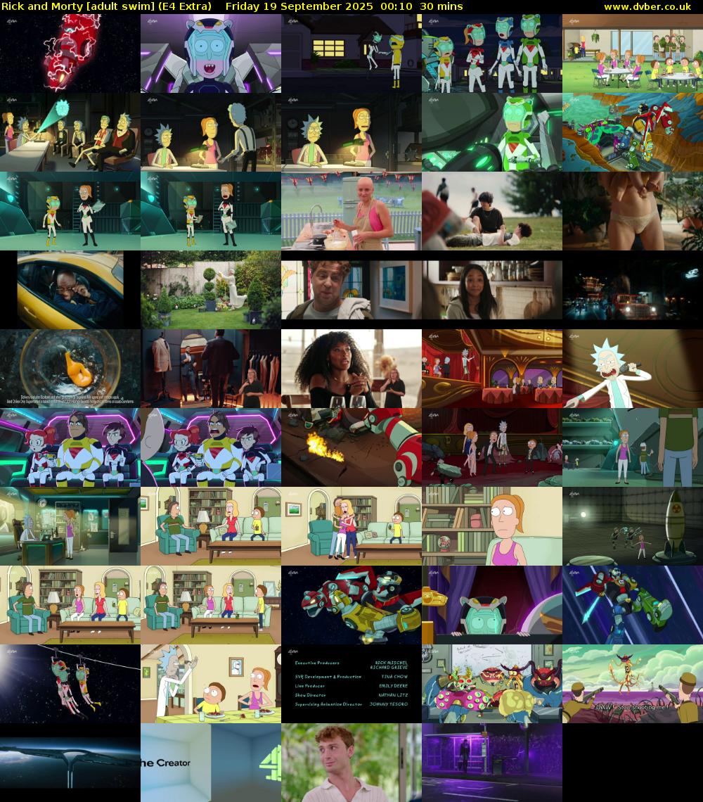 Rick and Morty [adult swim] (E4 Extra) Friday 19 September 2025 00:10 - 00:40