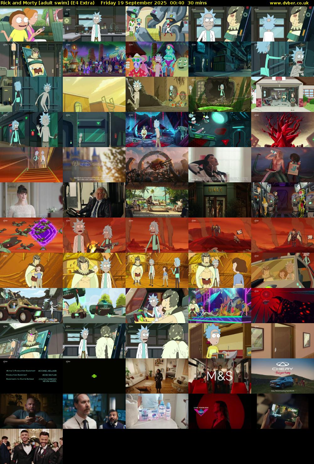Rick and Morty [adult swim] (E4 Extra) Friday 19 September 2025 00:40 - 01:10