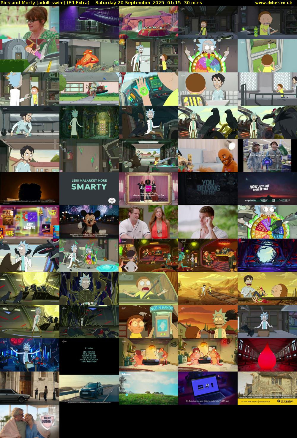 Rick and Morty [adult swim] (E4 Extra) Saturday 20 September 2025 01:15 - 01:45