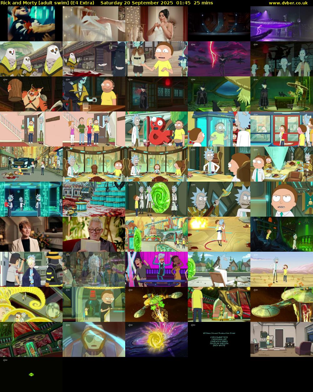 Rick and Morty [adult swim] (E4 Extra) Saturday 20 September 2025 01:45 - 02:10