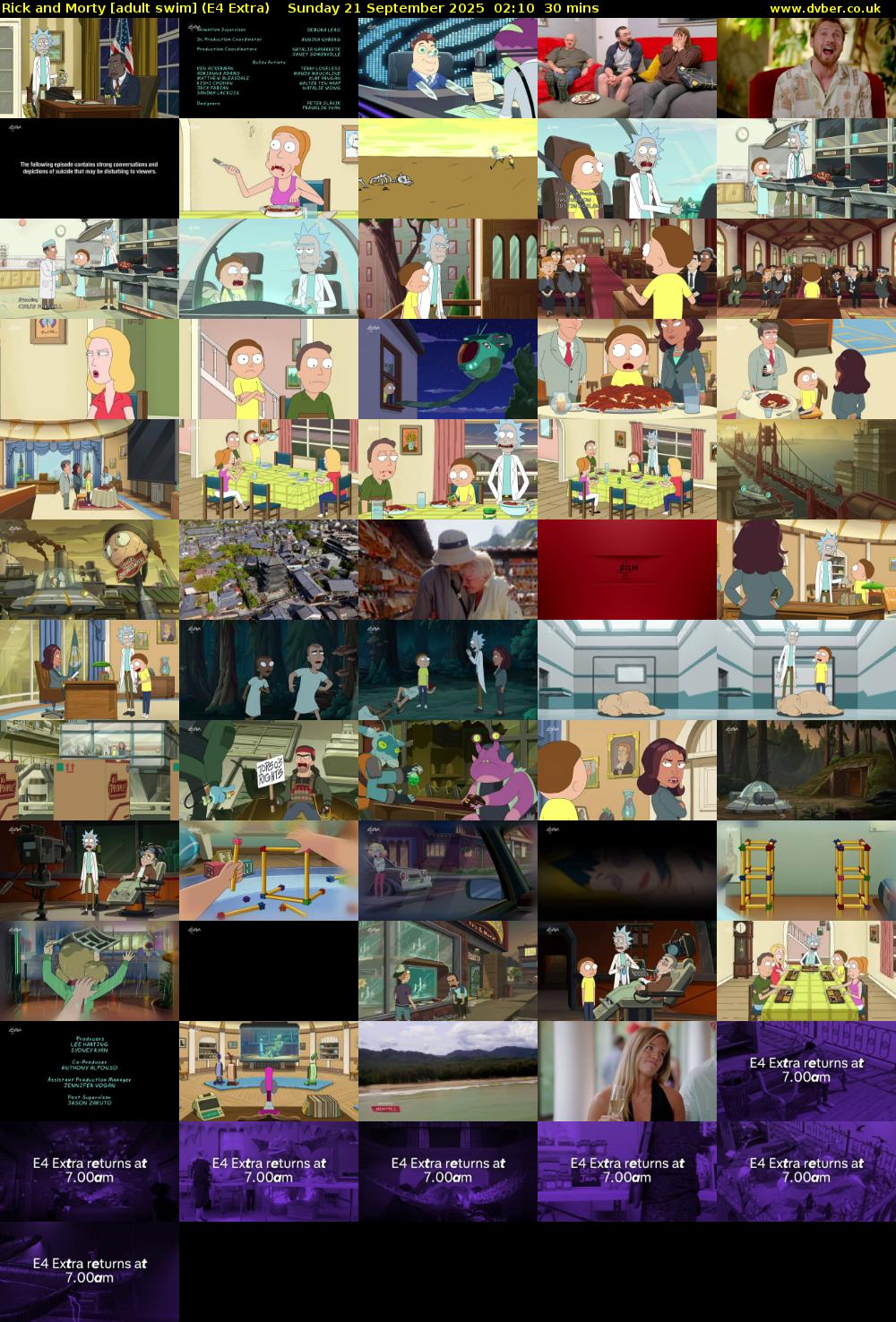 Rick and Morty [adult swim] (E4 Extra) Sunday 21 September 2025 02:10 - 02:40