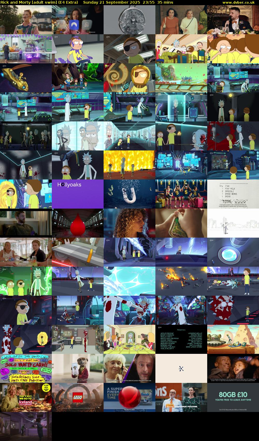 Rick and Morty [adult swim] (E4 Extra) Sunday 21 September 2025 23:55 - 00:30