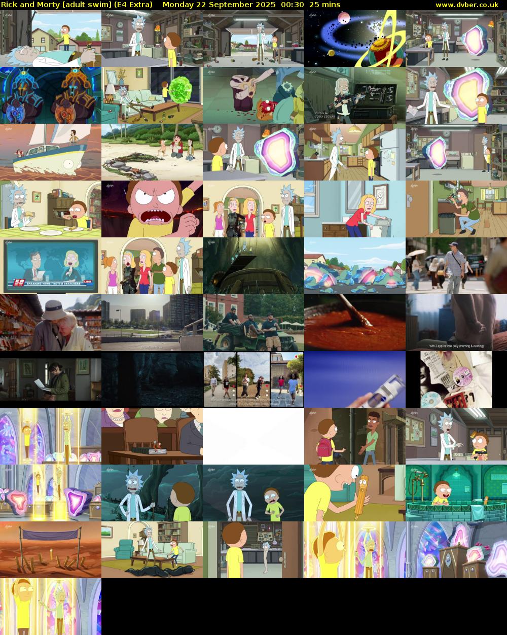 Rick and Morty [adult swim] (E4 Extra) Monday 22 September 2025 00:30 - 00:55