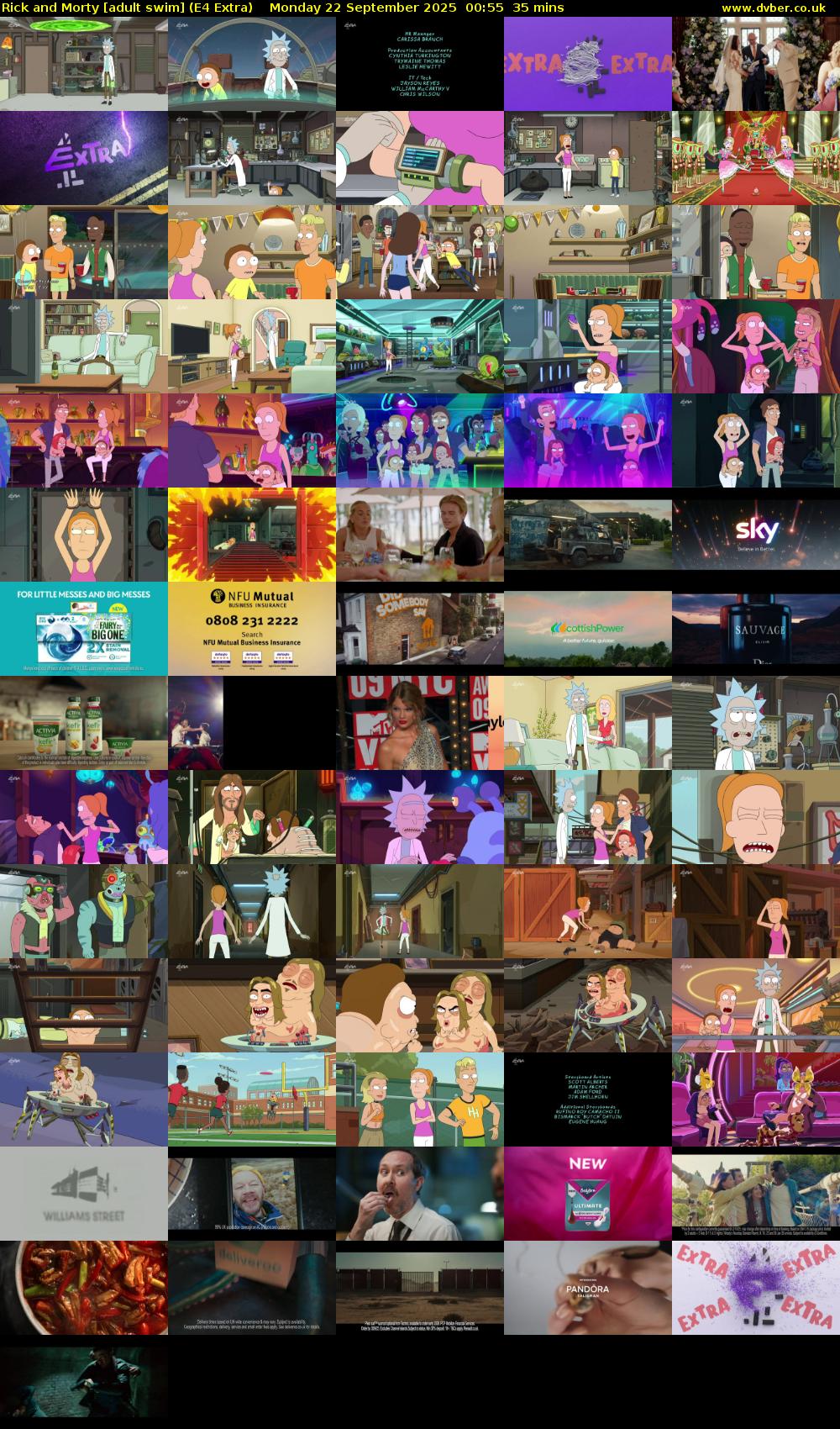 Rick and Morty [adult swim] (E4 Extra) Monday 22 September 2025 00:55 - 01:30