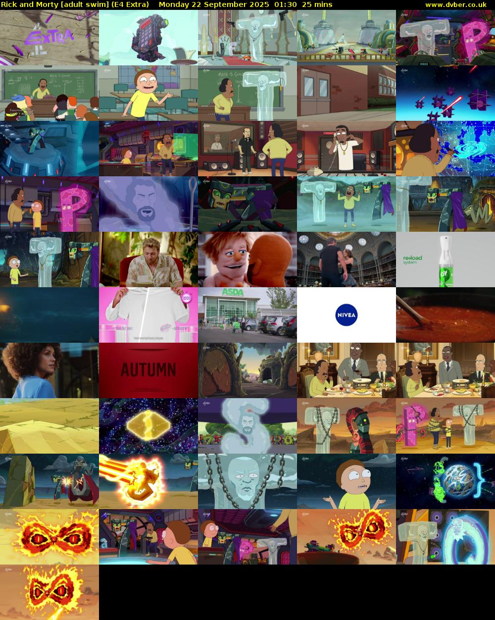 Rick and Morty [adult swim] (E4 Extra) Monday 22 September 2025 01:30 - 01:55