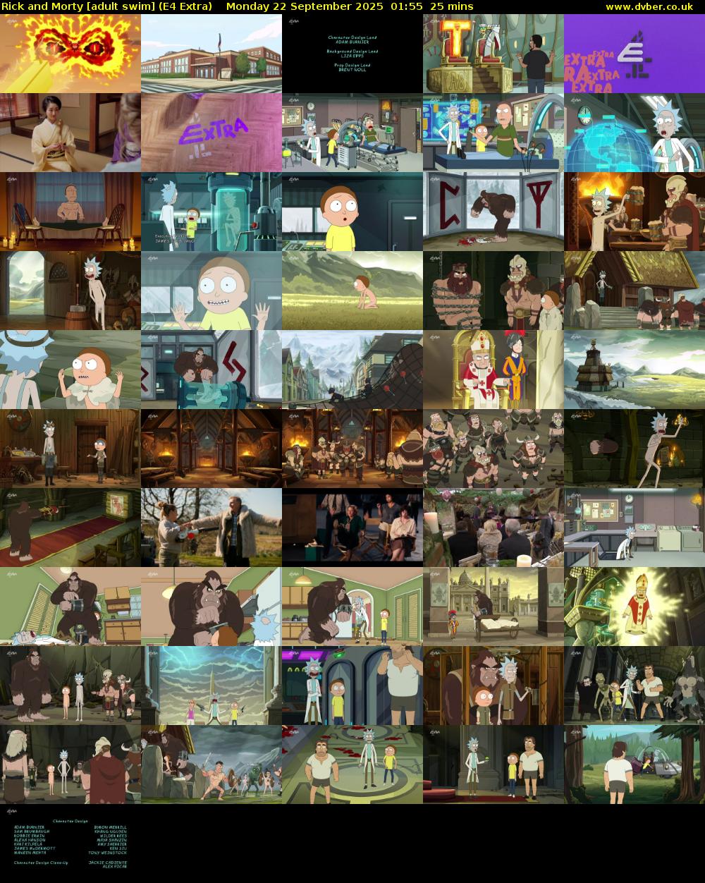 Rick and Morty [adult swim] (E4 Extra) Monday 22 September 2025 01:55 - 02:20