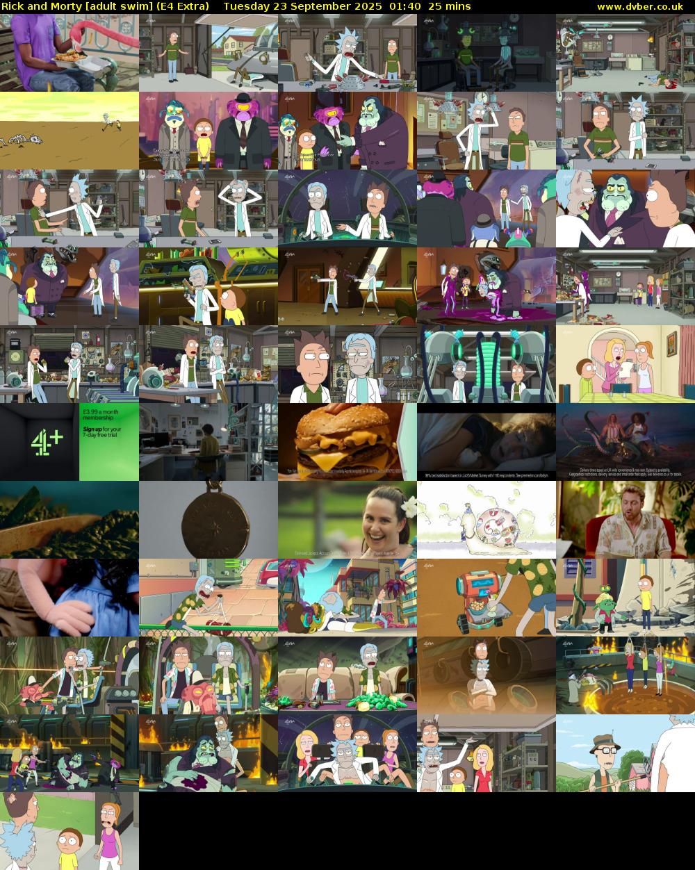 Rick and Morty [adult swim] (E4 Extra) Tuesday 23 September 2025 01:40 - 02:05