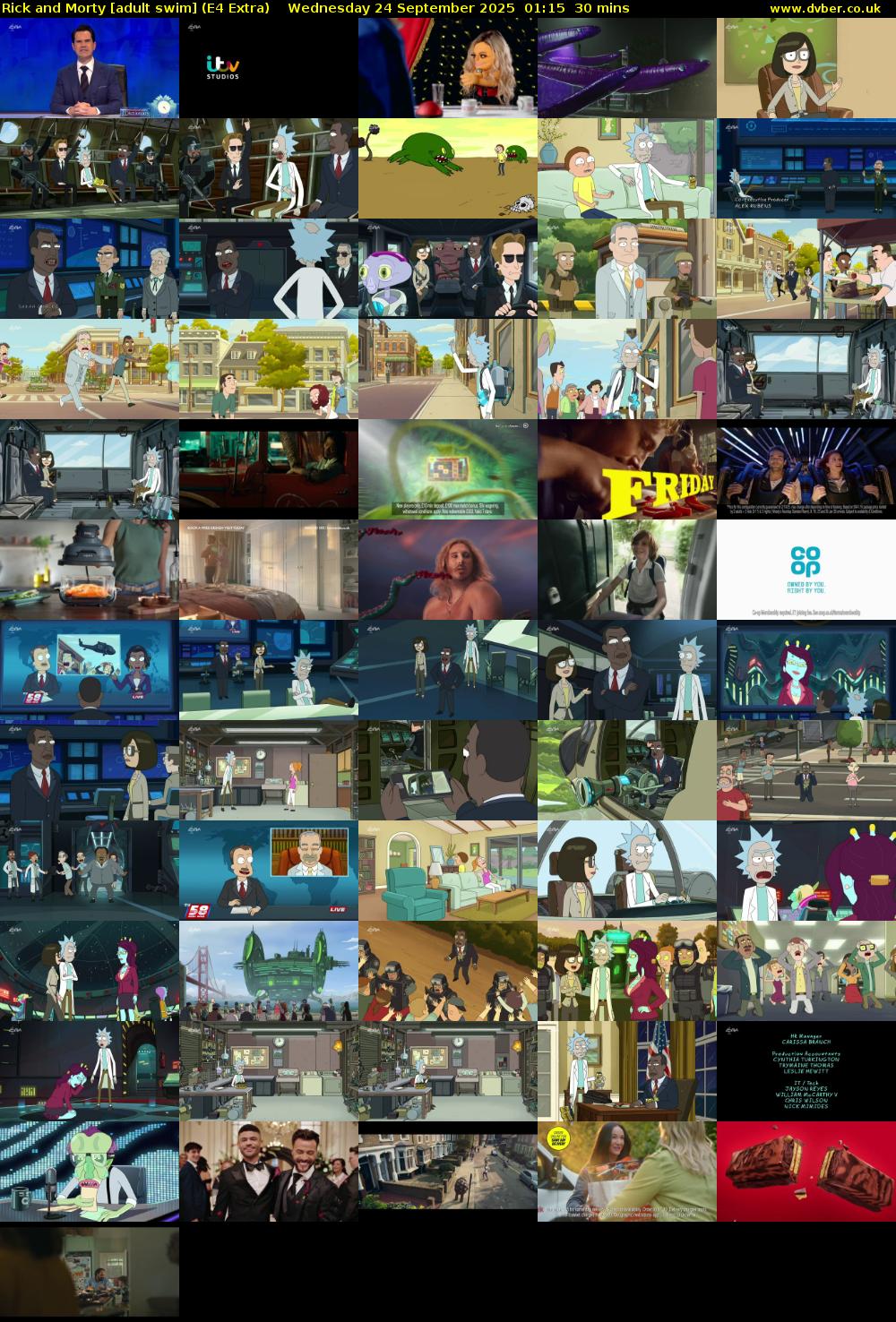 Rick and Morty [adult swim] (E4 Extra) Wednesday 24 September 2025 01:15 - 01:45