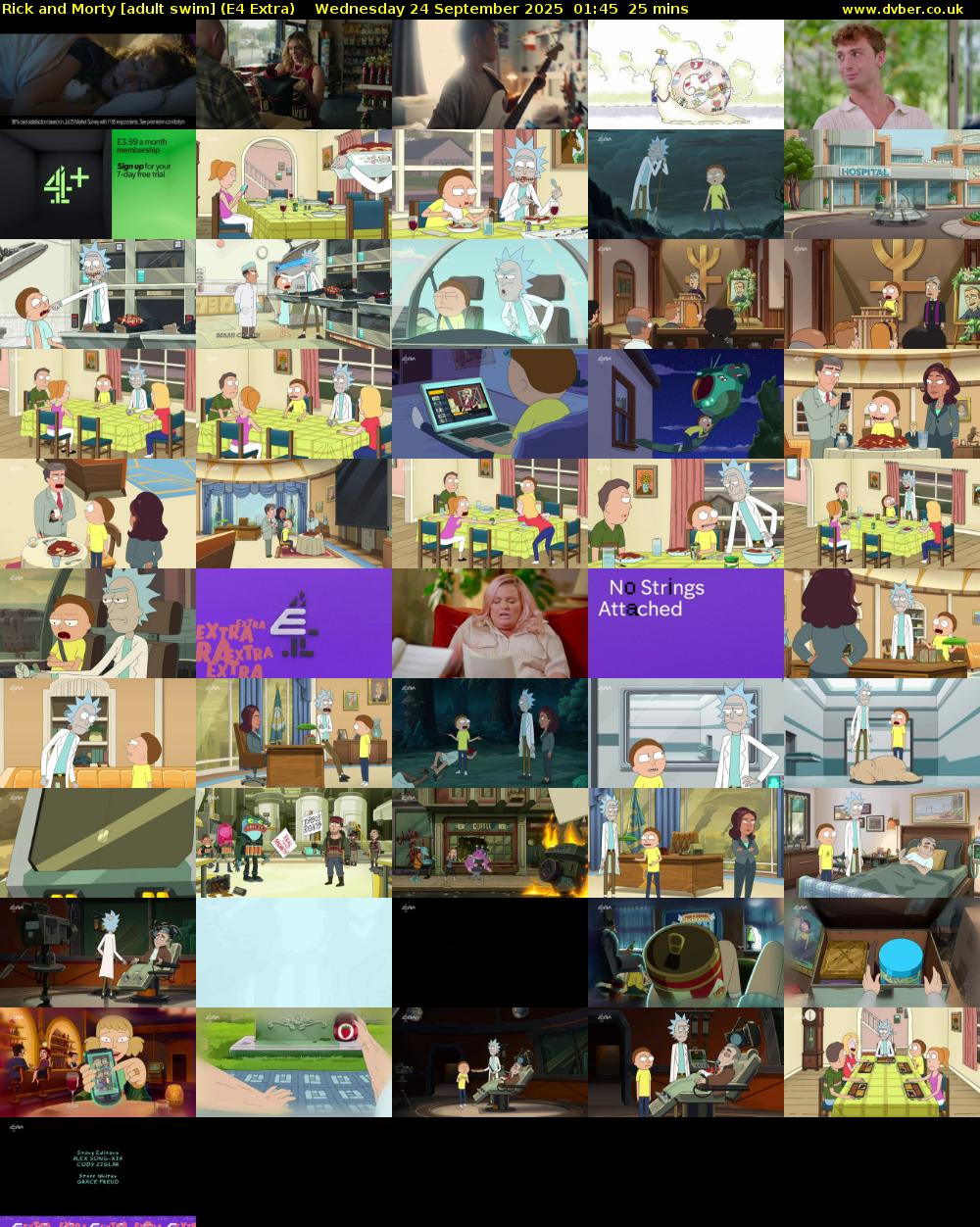 Rick and Morty [adult swim] (E4 Extra) Wednesday 24 September 2025 01:45 - 02:10