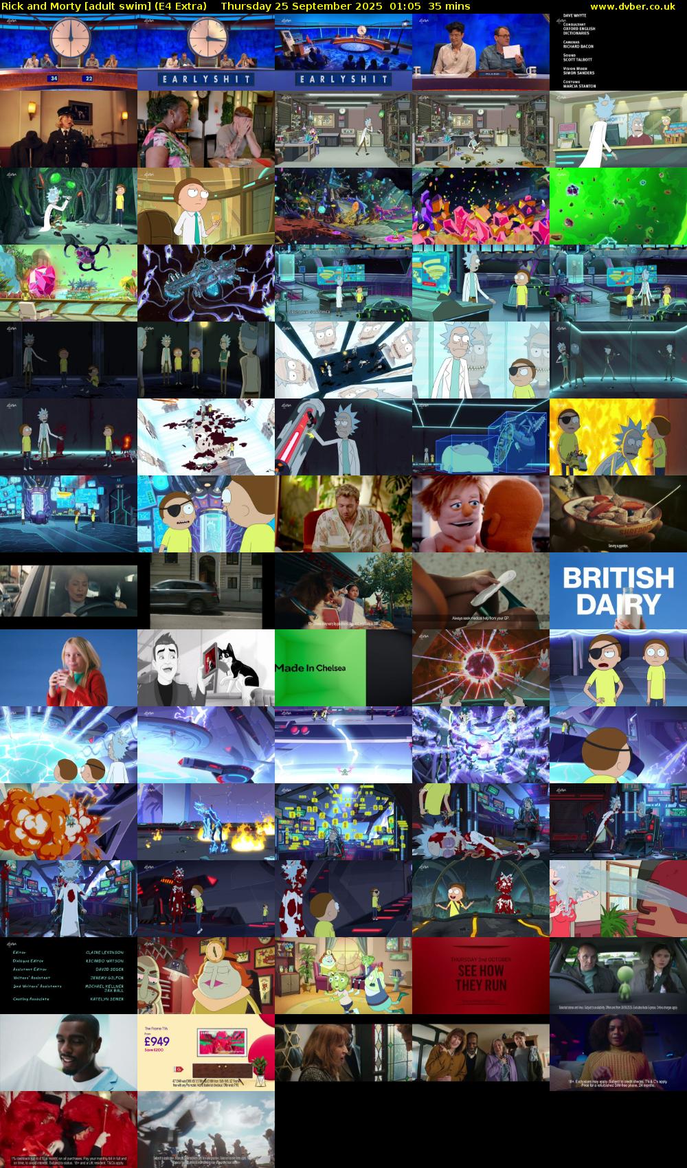 Rick and Morty [adult swim] (E4 Extra) Thursday 25 September 2025 01:05 - 01:40