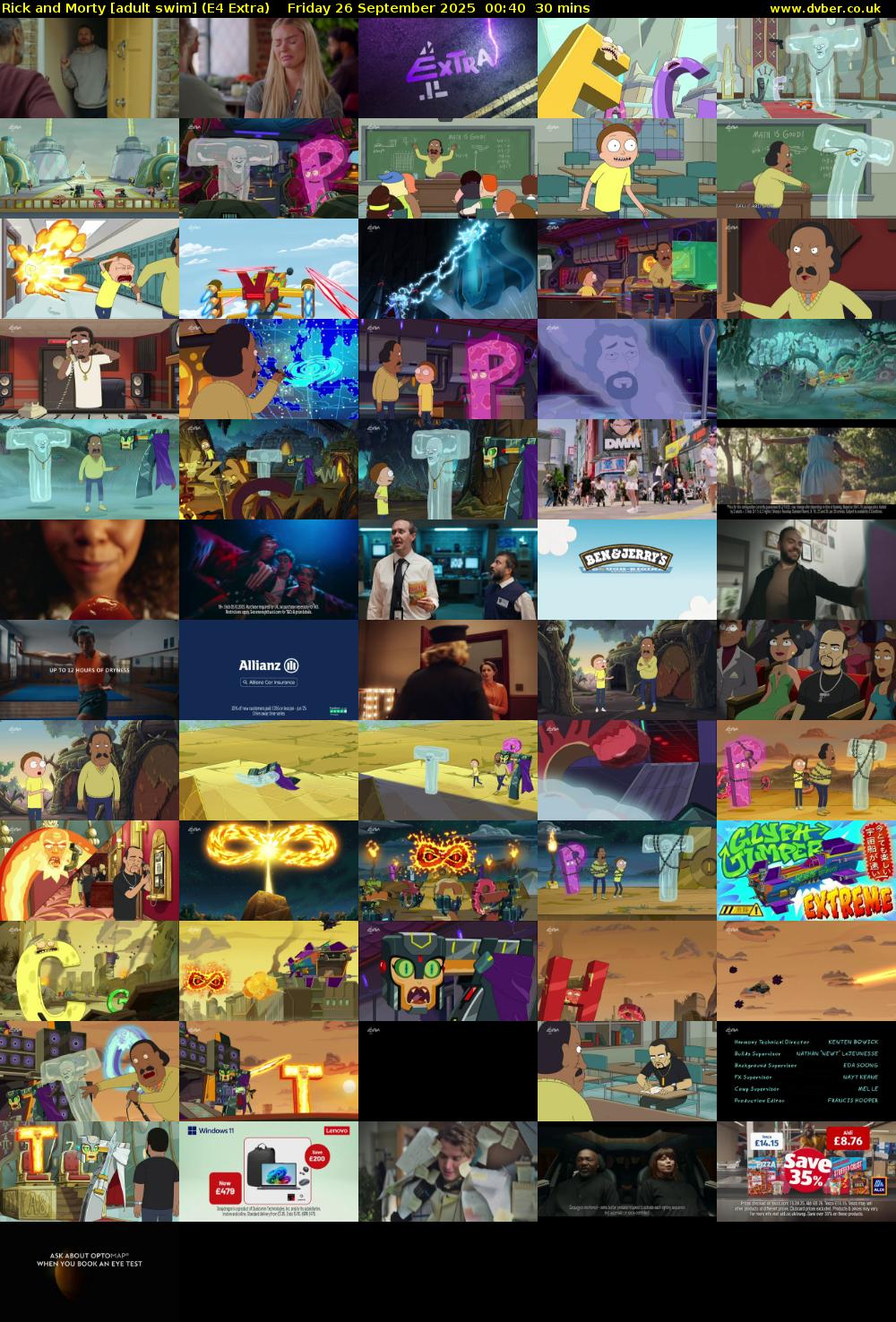 Rick and Morty [adult swim] (E4 Extra) Friday 26 September 2025 00:40 - 01:10