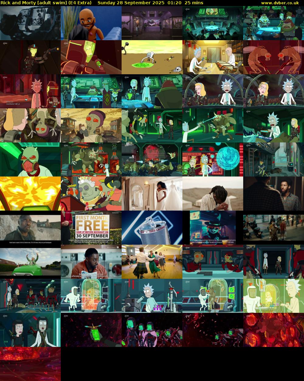 Rick and Morty [adult swim] (E4 Extra) Sunday 28 September 2025 01:20 - 01:45