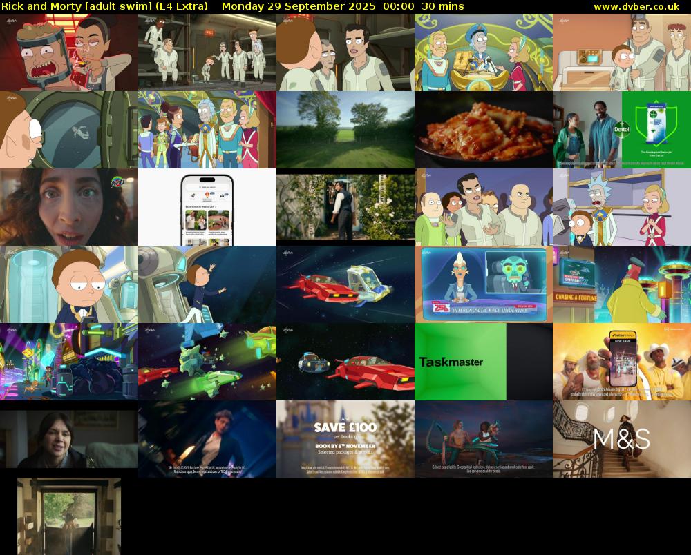 Rick and Morty [adult swim] (E4 Extra) Monday 29 September 2025 00:00 - 00:30