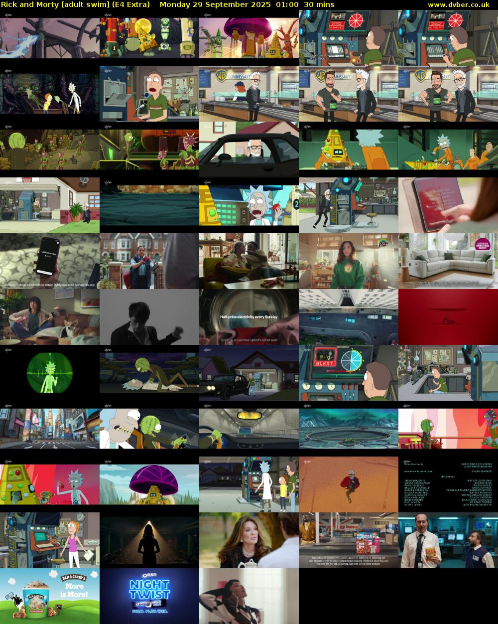 Rick and Morty [adult swim] (E4 Extra) Monday 29 September 2025 01:00 - 01:30
