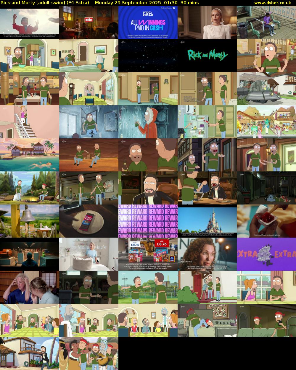 Rick and Morty [adult swim] (E4 Extra) Monday 29 September 2025 01:30 - 02:00
