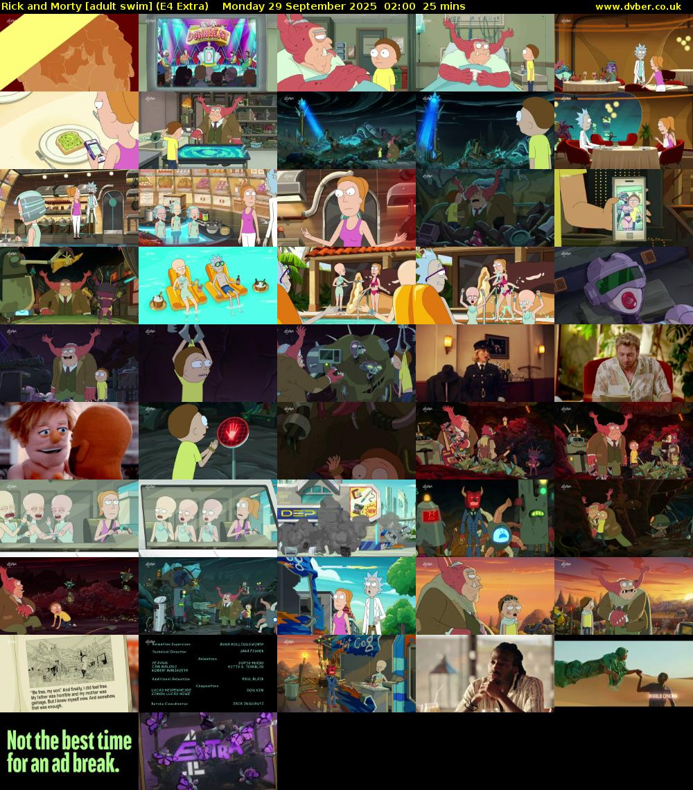 Rick and Morty [adult swim] (E4 Extra) Monday 29 September 2025 02:00 - 02:25