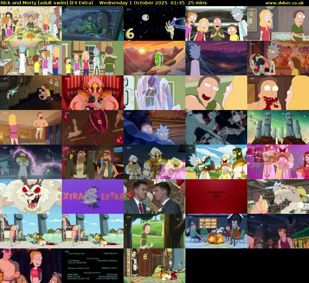 Rick and Morty [adult swim] (E4 Extra) Wednesday 1 October 2025 01:45 - 02:10