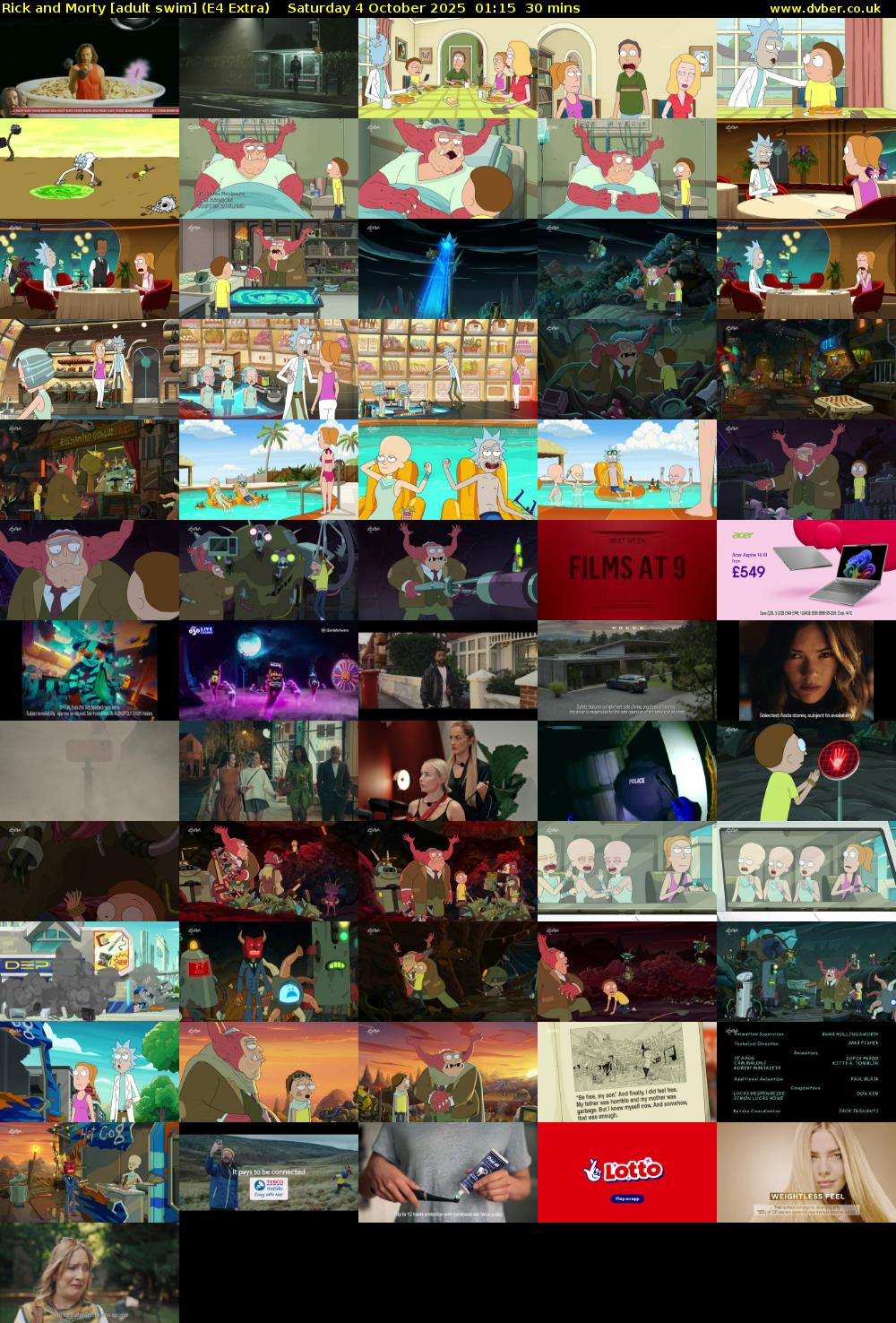 Rick and Morty [adult swim] (E4 Extra) Saturday 4 October 2025 01:15 - 01:45