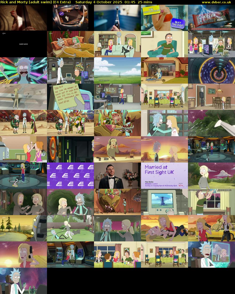 Rick and Morty [adult swim] (E4 Extra) Saturday 4 October 2025 01:45 - 02:10
