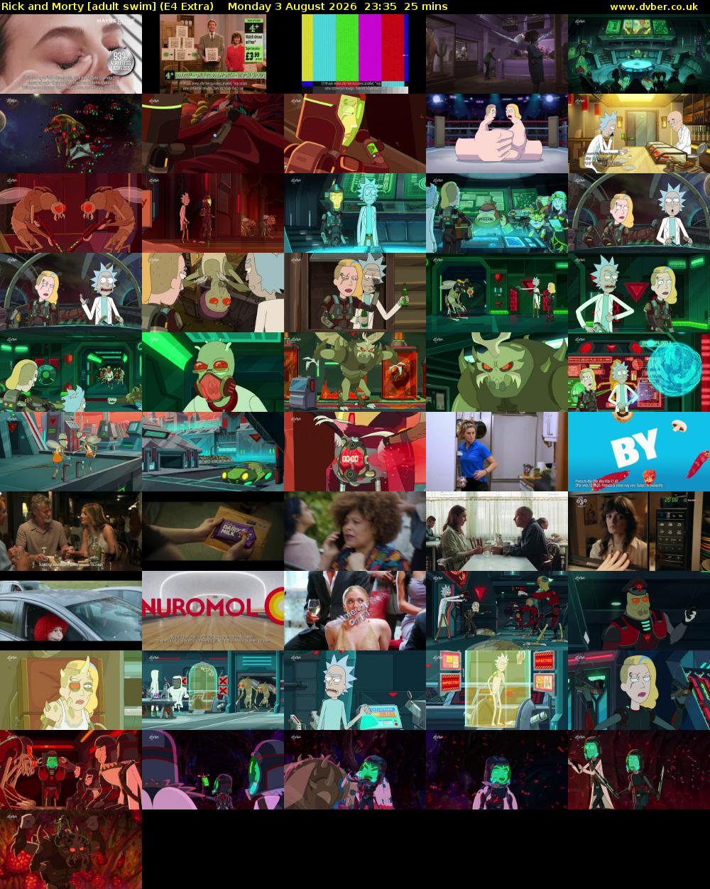 Rick and Morty [adult swim] (E4 Extra) Monday 3 August 2026 23:35 - 00:00