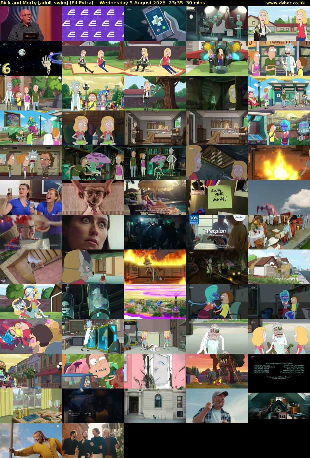 Rick and Morty [adult swim] (E4 Extra) Wednesday 5 August 2026 23:35 - 00:05