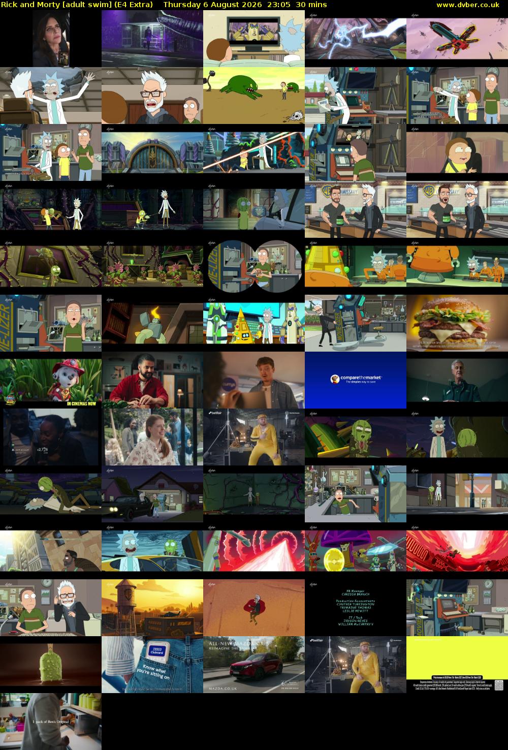 Rick and Morty [adult swim] (E4 Extra) Thursday 6 August 2026 23:05 - 23:35