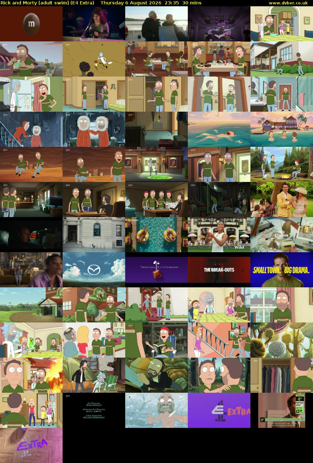 Rick and Morty [adult swim] (E4 Extra) Thursday 6 August 2026 23:35 - 00:05
