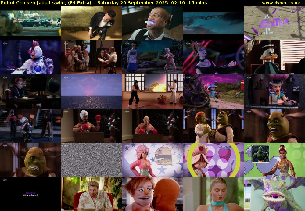 Robot Chicken [adult swim] (E4 Extra) Saturday 20 September 2025 02:10 - 02:25